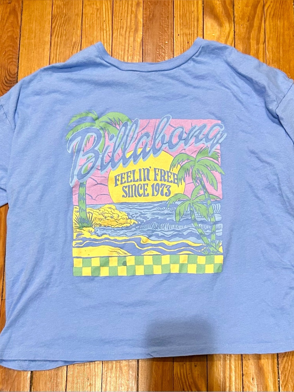 BillabongTee with Tropical Sunset Graphic